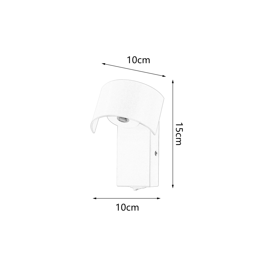 Brilagi - Candeeiro de parede LED VASTO LED/3W/230V branco