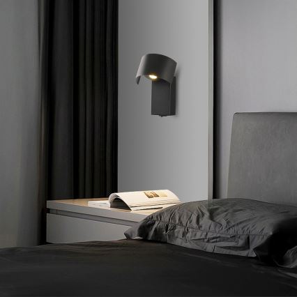 Brilagi - Candeeiro de parede LED VASTO LED/3W/230V preto