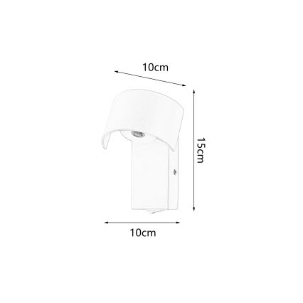 Brilagi - Candeeiro de parede LED VASTO LED/3W/230V preto