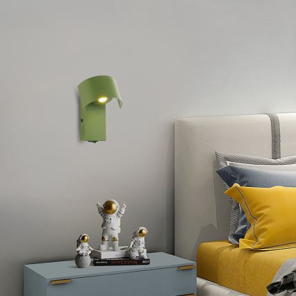 Brilagi - Candeeiro de parede LED VASTO LED/3W/230V verde