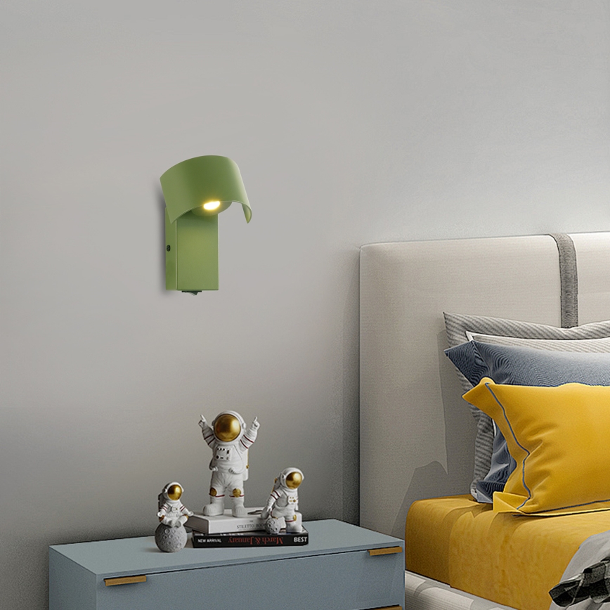 Brilagi - Candeeiro de parede LED VASTO LED/3W/230V verde