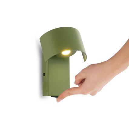 Brilagi - Candeeiro de parede LED VASTO LED/3W/230V verde