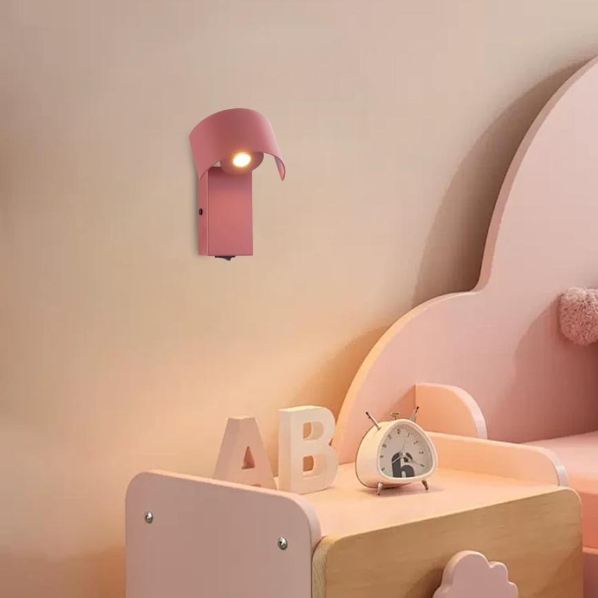 Brilagi - Candeeiro de parede LED VASTO LED/3W/230V vermelho borgonha