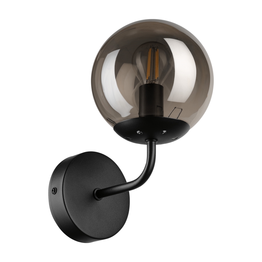 Brilagi - Candeeiro de parede MALIVA 1xE14/15W/230V preto/fumê