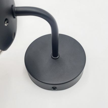 Brilagi - Candeeiro de parede MALIVA 1xE14/15W/230V preto/fumê