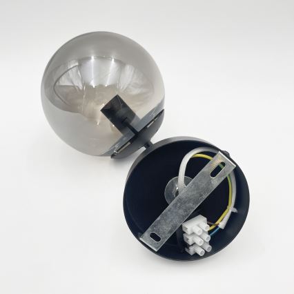 Brilagi - Candeeiro de parede MALIVA 1xE14/15W/230V preto/fumê