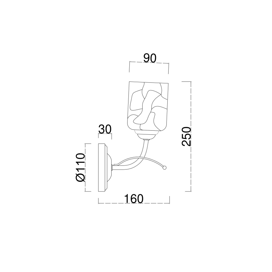 Brilagi - Candeeiro de parede MEGAPOLIS 1xE14/60W/230V dourado