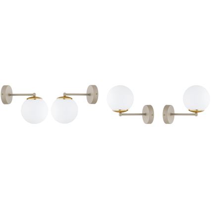 Brilagi - Candeeiro de parede MILO ECRU 1xE27/60W/230V bege/dourado