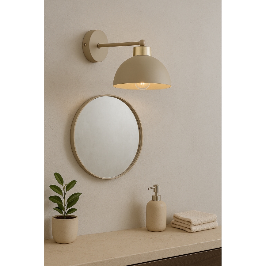 Brilagi - Candeeiro de parede MOON 1xE27/60W/230V bege/dourado