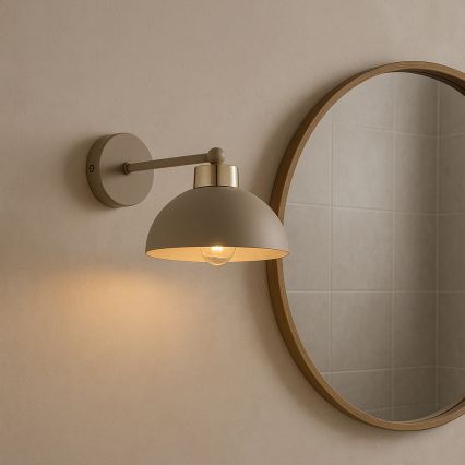 Brilagi - Candeeiro de parede MOON 1xE27/60W/230V bege/dourado
