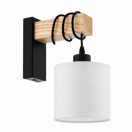 BRILAGI - Candeeiro de parede NUBILA 1xE27/60W/230V castanho/preto/branco