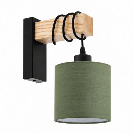 BRILAGI - Candeeiro de parede NUBILA 1xE27/60W/230V castanho/preto/verde