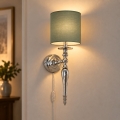 BRILAGI - Candeeiro de parede NUBILA 1xE27/60W/230V cromado brilhante/verde