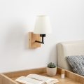 Brilagi - Candeeiro de parede NUBILA WOOD 1xE27/25W/230V carvalho/creme