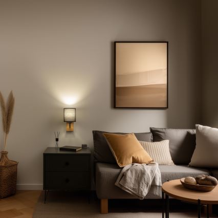 Brilagi - Candeeiro de parede NUBILA WOOD 1xE27/25W/230V carvalho/preto