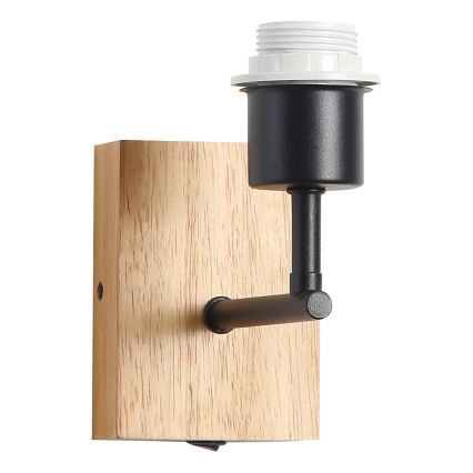 Brilagi - Candeeiro de parede NUBILA WOOD 1xE27/25W/230V carvalho/preto/laranja