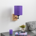 Brilagi - Candeeiro de parede NUBILA WOOD 1xE27/25W/230V carvalho/roxo