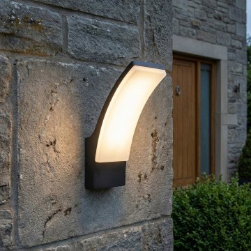 BRILAGI - Candeeiro de parede para exterior LED ARCELO LED/12W/230V IP65 preto