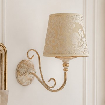 Brilagi - Candeeiro de parede SONIA 1xE27/15W/230V creme/pátina
