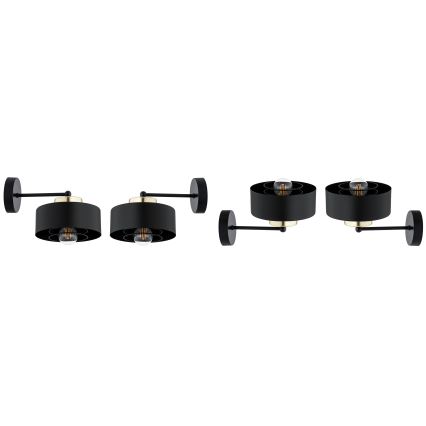 Brilagi - Candeeiro de parede SPRING 1xE27/60W/230V preto/dourado