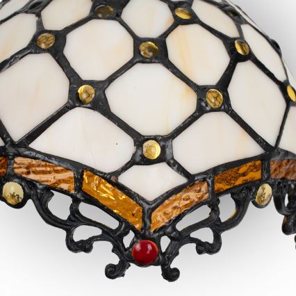 Brilagi - Candeeiro de parede Tiffany em vitral Marfim 1xE14/40W/230V