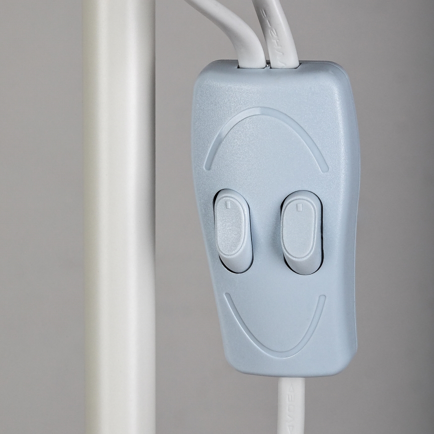 Brilagi - Candeeiro de pé ARIANA 1xE27/100W/230V + 1xE14/25W branco