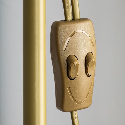 Brilagi - Candeeiro de pé ARIANA 1xE27/100W/230V + 1xE14/25W dourado