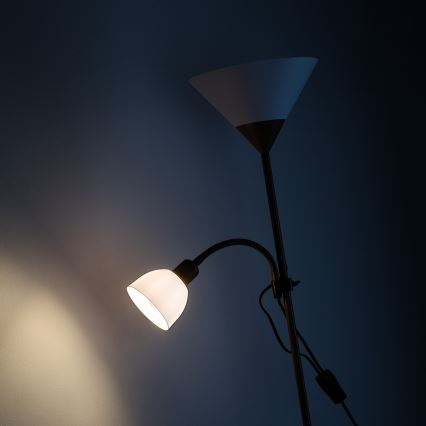 Brilagi - Candeeiro de pé ARIANA 1xE27/100W/230V + 1xE14/25W dourado