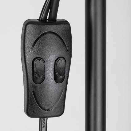 Brilagi - Candeeiro de pé ARIANA 1xE27/100W/230V + 1xE14/25W preto