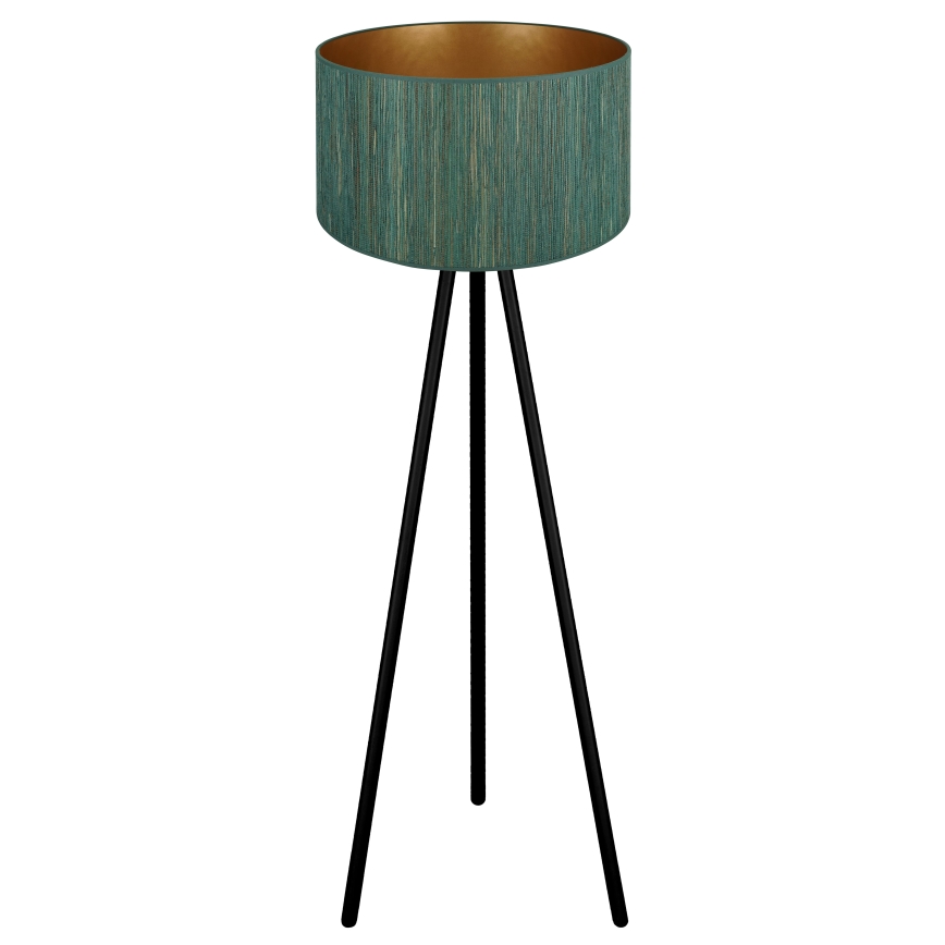 Brilagi - Candeeiro de pé BOSTON ROLLER 1xE27/15W/230V palha verde/dourado