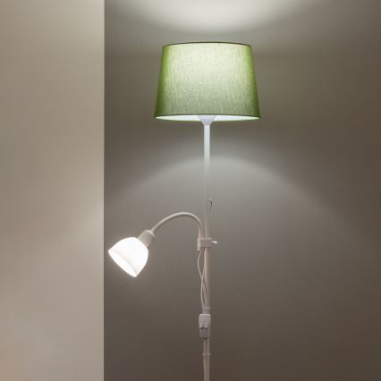 Brilagi - Candeeiro de pé CERIA 1xE27/100W/230V + 1xE14/25W branco/verde