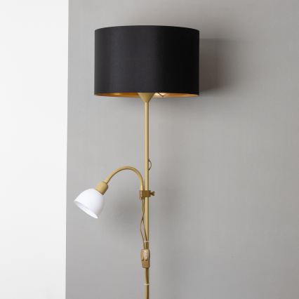 Brilagi - Candeeiro de pé CERIA 1xE27/100W/230V + 1xE14/25W dourado/preto