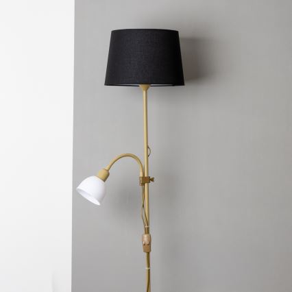 Brilagi - Candeeiro de pé CERIA 1xE27/100W/230V + 1xE14/25W dourado/preto