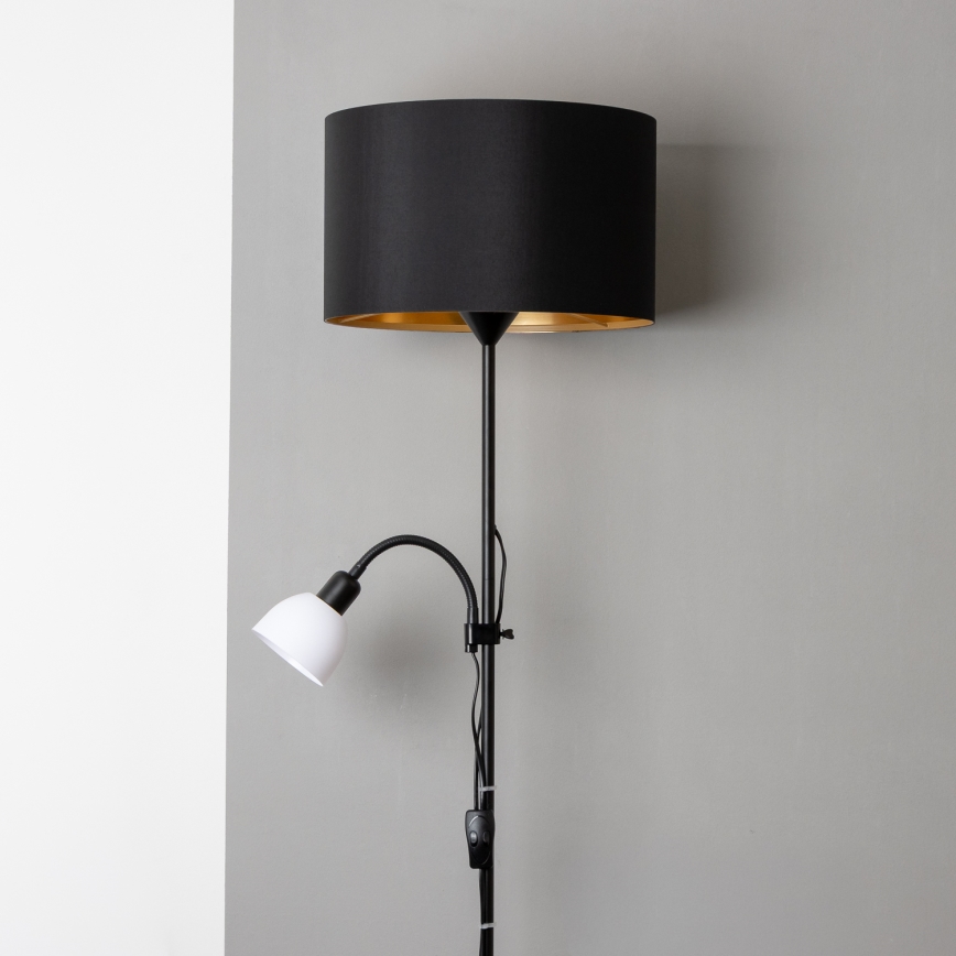 Brilagi - Candeeiro de pé CERIA 1xE27/100W/230V + 1xE14/25W preto