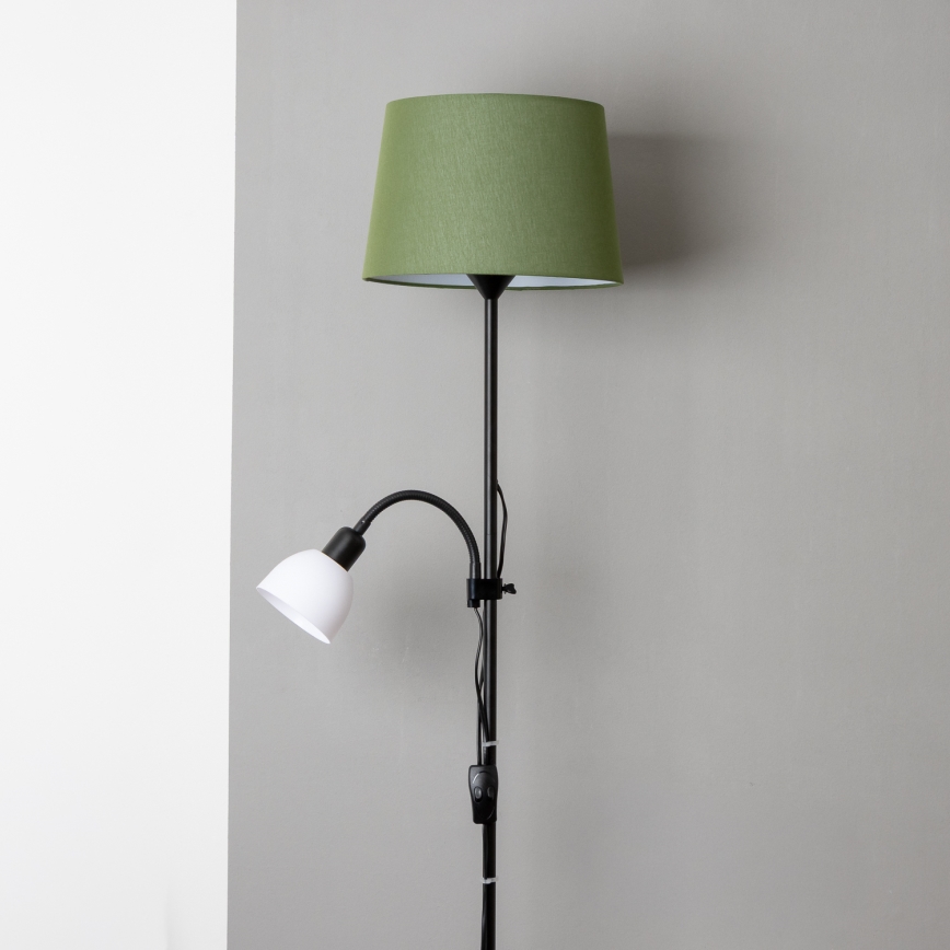 Brilagi - Candeeiro de pé CERIA 1xE27/100W/230V + 1xE14/25W preto/verde