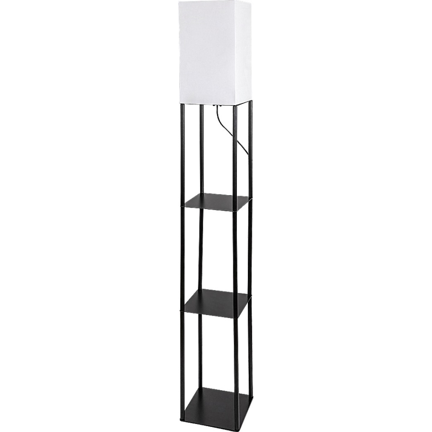 Brilagi - Candeeiro de pé com prateleiras GRADUS 1xE27/40W/230V 150 cm preto/branco