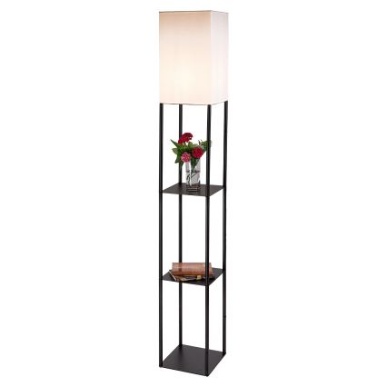 Brilagi - Candeeiro de pé com prateleiras GRADUS 1xE27/40W/230V 150 cm preto/branco