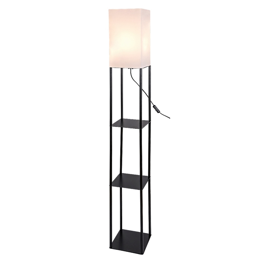 Brilagi - Candeeiro de pé com prateleiras GRADUS 1xE27/40W/230V 150 cm preto/branco