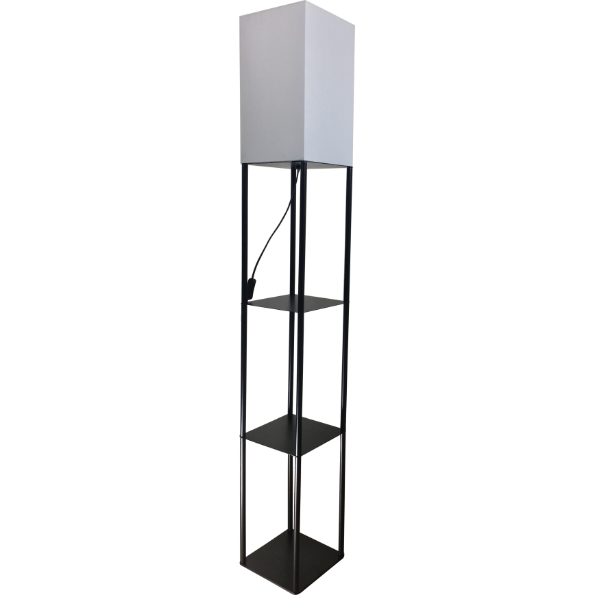 Brilagi - Candeeiro de pé com prateleiras GRADUS 1xE27/40W/230V 150 cm preto/branco