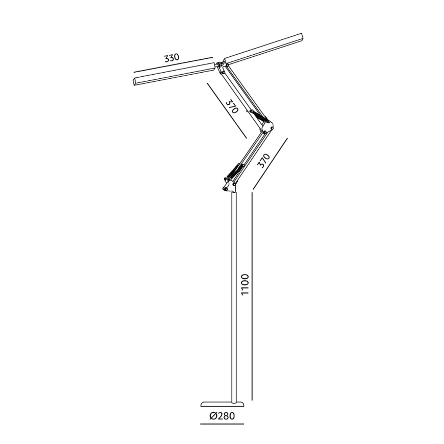 Brilagi - Candeeiro de pé flexível dimerizável VARIO LED/14W/230V 3000-6000K 157 cm branco
