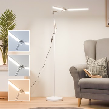 Brilagi - Candeeiro de pé flexível dimerizável VARIO LED/14W/230V 3000-6000K 157 cm branco