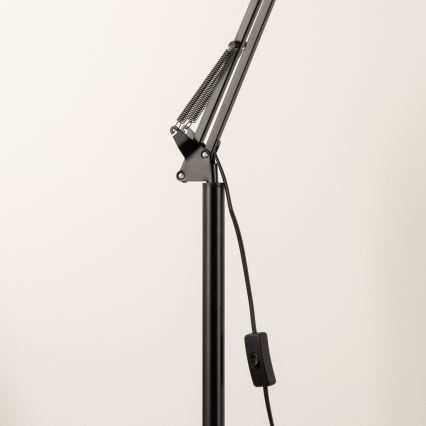 Brilagi - Candeeiro de pé flexível TASKER 1xE27/60W/230V 157 cm preto