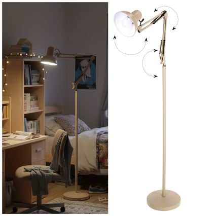 Brilagi - Candeeiro de pé flexível TASKER 1xE27/60W/230V 184 cm bege