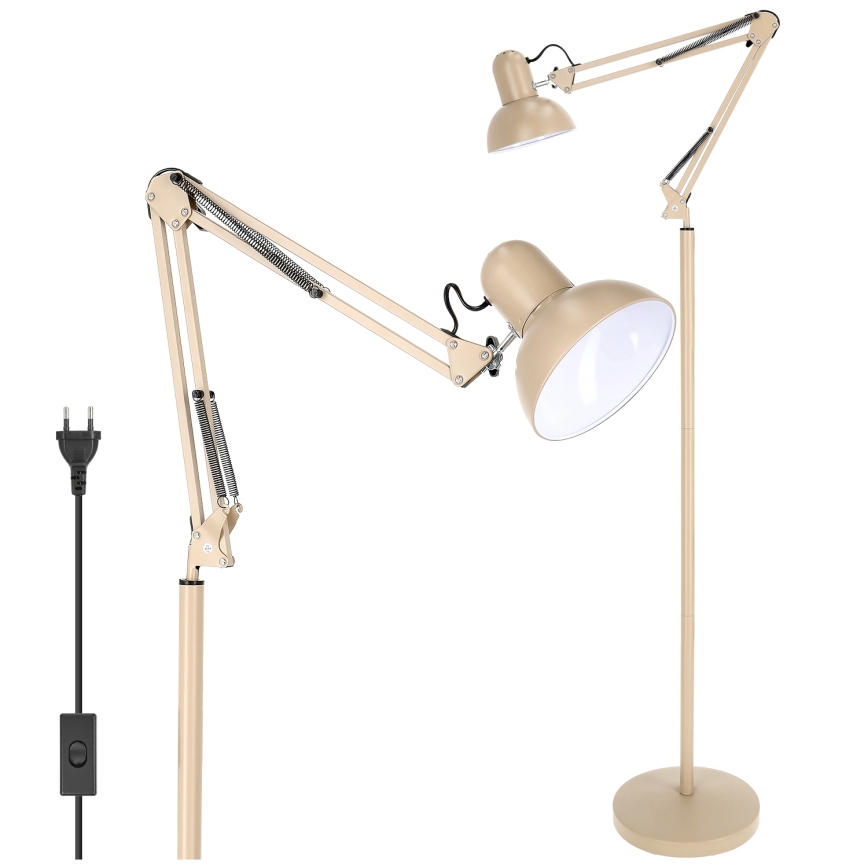 Brilagi - Candeeiro de pé flexível TASKER 1xE27/60W/230V 184 cm bege
