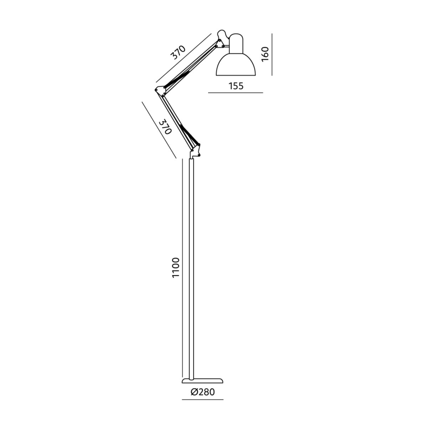 Brilagi - Candeeiro de pé flexível TASKER 1xE27/60W/230V 184 cm bege