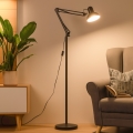 Brilagi - Candeeiro de pé flexível TASKER 1xE27/60W/230V 184 cm preto