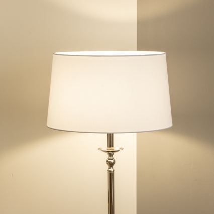 Brilagi - Candeeiro de pé LED CERIA 1x E27, 60 W, 230 V, Ø 45 cm, cromado brilhante/branco