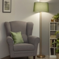 Brilagi - Candeeiro de pé LED CERIA 1xE27/20W/230V diâmetro 45 cm verde/dourado