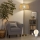 Brilagi - Candeeiro de pé LED CERIA 1xE27/20W/230V, diâmetro 50 cm, bege/dourado