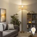BRILAGI - Candeeiro de pé LED CERIA 1xE27/20W/230V pr. 40 cm bambu/dourado